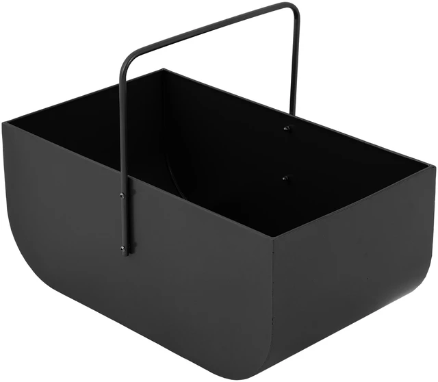 Alt view image 7 of 7 - 3 Piece Fireplace Accessory Set with Log Rack, Firewood Storage Bucket and Fireplace Tools for Hearth, Black, Iron