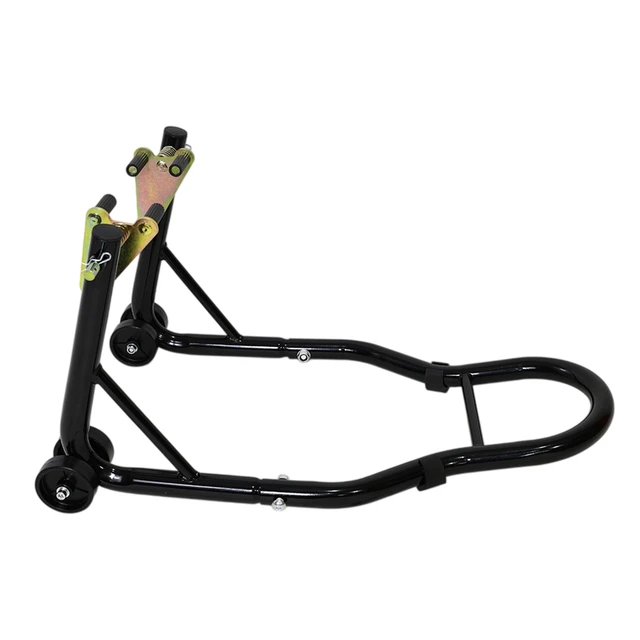 Alt view image 7 of 7 - Motorcycle Stand Sport Bike Front and Rear Wheel Lift Swingarm Paddock Stands, Black, ABS and Steel, Cargo
