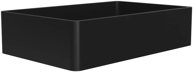Alt view image 4 of 7 - 19.68 Inch Vessel Rectangular Sink, Black, Concrete, Sinks