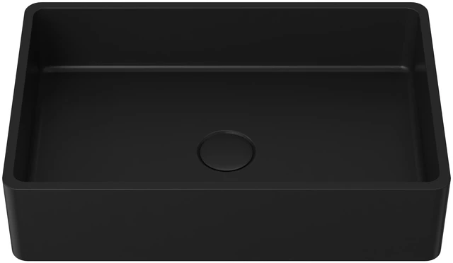 Alt view image 7 of 7 - 19.68 Inch Vessel Rectangular Sink, Black, Concrete, Sinks