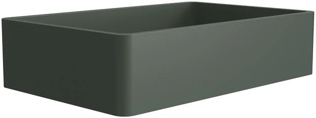 Alt view image 3 of 7 - 19.68 Inch Vessel Rectangular Sink, Dark Green, Concrete, Sinks