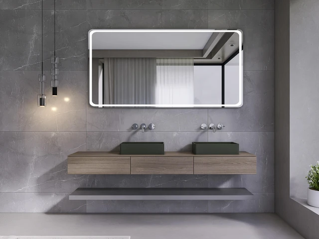 Alt view image 2 of 7 - 19.68 Inch Vessel Rectangular Sink, Dark Green, Concrete, Sinks