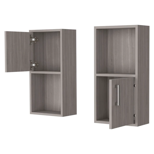 Alt view image 4 of 7 - Dixie Medicine Cabinets with Storage with Open Shelf, White, Particle Board, Storage