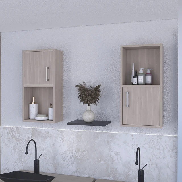 Main image of Dixie Medicine Cabinets with Storage with Open Shelf, White, Particle Board, Storage