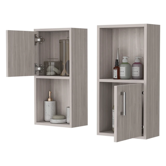 Alt view image 6 of 7 - Dixie Medicine Cabinets with Storage with Open Shelf, White, Particle Board, Storage