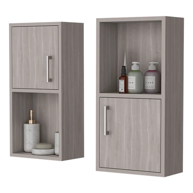 Alt view image 5 of 7 - Dixie Medicine Cabinets with Storage with Open Shelf, White, Particle Board, Storage