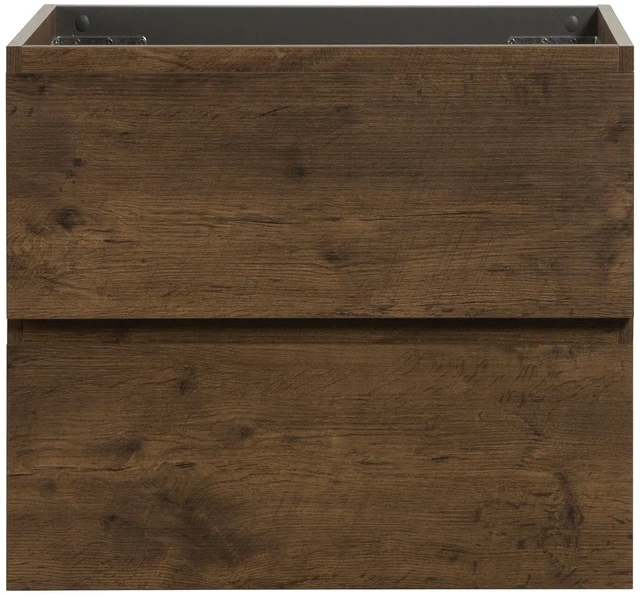 Main image of Wall Mount Cabinet Without Basin, Color with Two Drawers Pre Assembled, Walnut, Melamine, Vanities