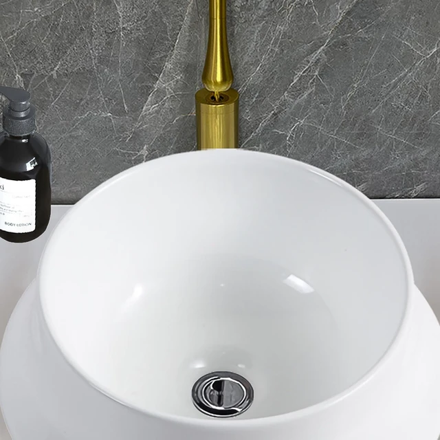 Alt view image 5 of 7 - Vessel Sink Basin in Ceramic, White, Vanities