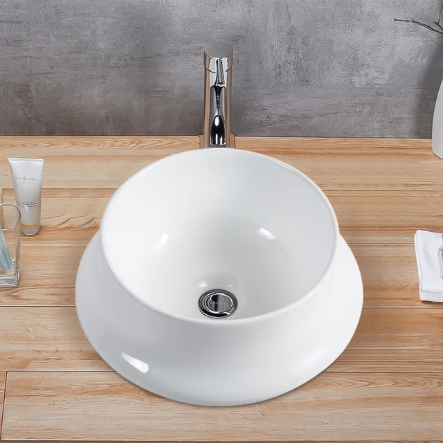 Alt view image 7 of 7 - Vessel Sink Basin in Ceramic, White, Vanities