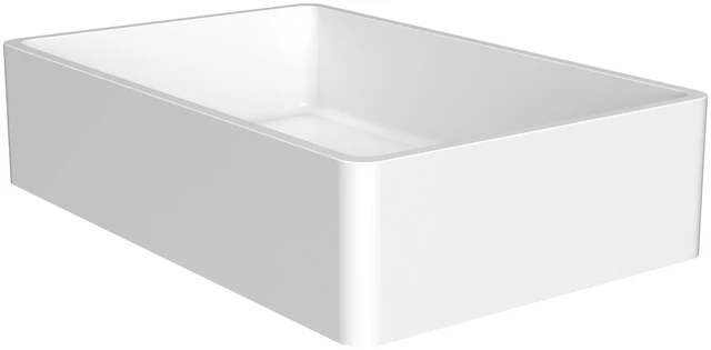 Alt view image 7 of 7 - 19.68 Inch Vessel Rectangular Sink, Matte White, Concrete, Vanities