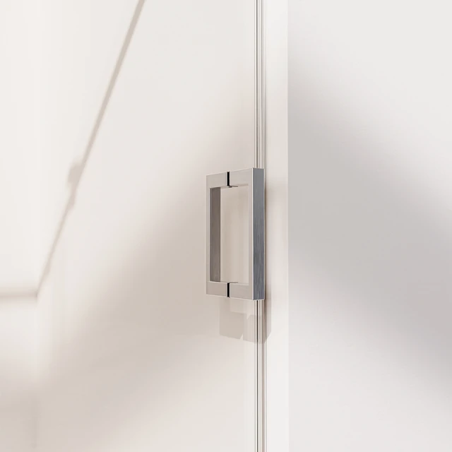 Alt view image 2 of 3 - 56 to 60 Inch 74 Inch Frameless Single Sliding Shower Doors, Sliding Shower Door 16 8 mm SGCC Tempered Glass Brushed