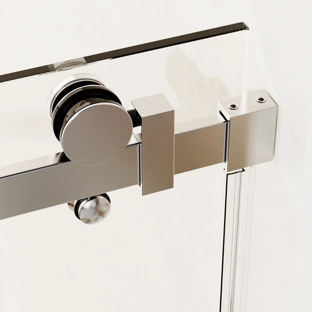 Alt view image 3 of 6 - 50 to 54 Inch 76 Inch Frameless Single Sliding Shower Doors, Sliding Shower Door 16 8 mm SGCC Tempered Glass