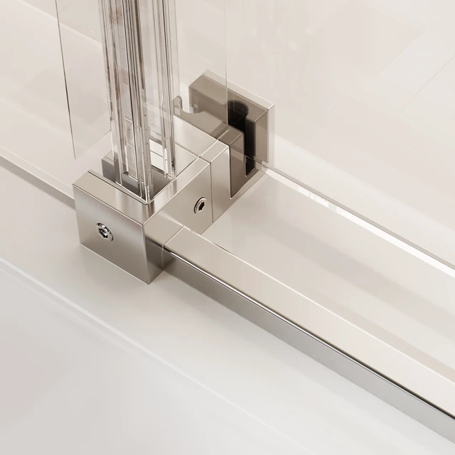 Alt view image 5 of 6 - 50 to 54 Inch 76 Inch Frameless Single Sliding Shower Doors, Sliding Shower Door 16 8 mm SGCC Tempered Glass