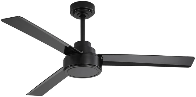Main image of Same 52 Inch Ceiling Fan Without, ABS Blades with Remote Control Speed Reversible Motor for Living Kitchen, Black, ABS
