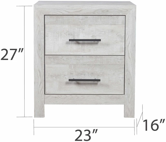 Alt view image 2 of 5 - 2 Drawer Nightstand Made with in Same Inventory, Natural, Wood