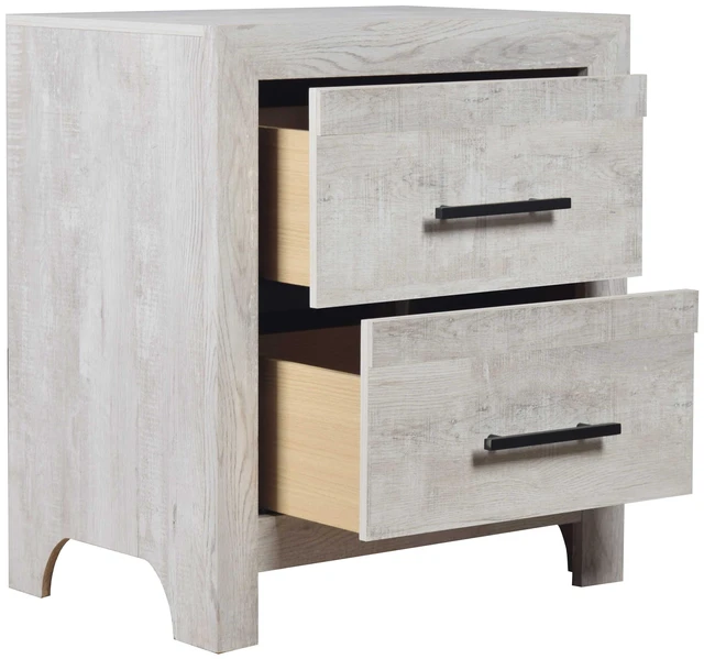Alt view image 3 of 5 - 2 Drawer Nightstand Made with in Same Inventory, Natural, Wood