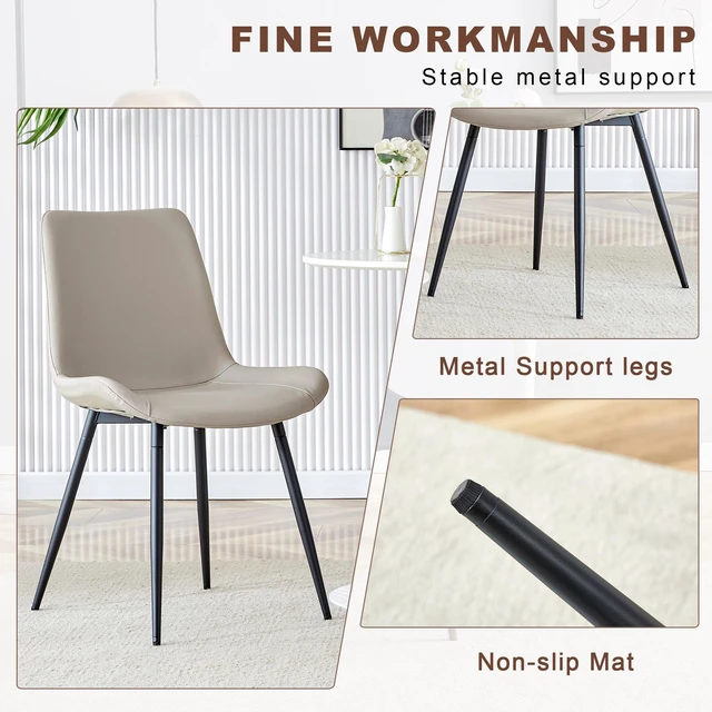Alt view image 7 of 7 - Table and Chair Set Multifunctional Lifting Platform, Wood Grain Sticker MDF Desktop Black Metal Legs Paired
