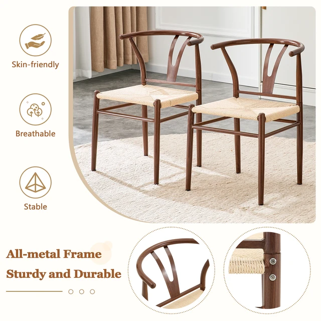 Alt view image 3 of 7 - Pull Table Dining Chair Set, Medium Density Fiberboard Tabletop with Black Metal Table Legs Extendable Pull Mid-Century