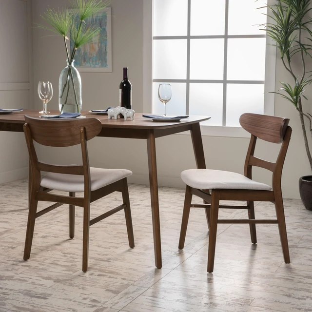 Alt view image 3 of 7 - Dining Chair, Light Beige, Fabric, Seating for Dining