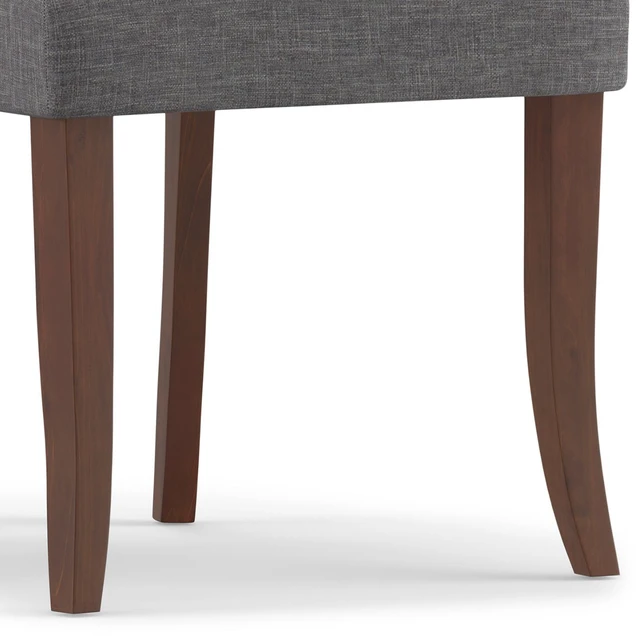Alt view image 2 of 7 - Victoria Dining Chair Set 2, Grey, Wood and Fabric, Seating for Dining