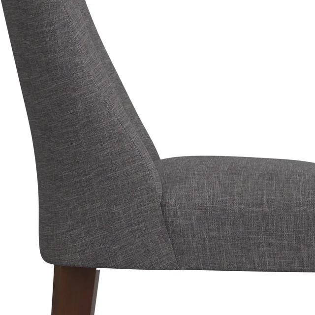 Alt view image 5 of 7 - Victoria Dining Chair Set 2, Grey, Wood and Fabric, Seating for Dining