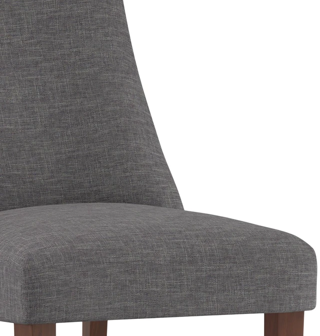 Alt view image 6 of 7 - Victoria Dining Chair Set 2, Grey, Wood and Fabric, Seating for Dining