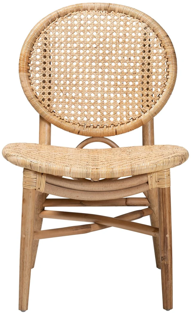 Alt view image 2 of 7 - Bohemian Rattan Dining Chair, Brown, Seating for Dining
