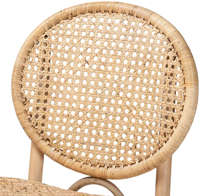Alt view image 5 of 7 - Bohemian Rattan Dining Chair, Brown, Seating for Dining