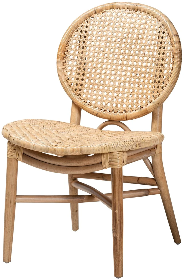 Main image of Bohemian Rattan Dining Chair, Brown, Seating for Dining