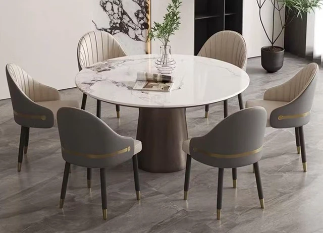 Alt view image 3 of 5 - Set Dining Chairs with Curved Backrest and Dual Tone Upholstery, White, PU Leather and Wood, Seating for Dining