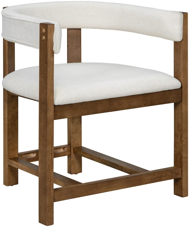 Alt view image 5 of 7 - Dining Arm Chair Set, Beige, Polyester Blend, Seating for Dining