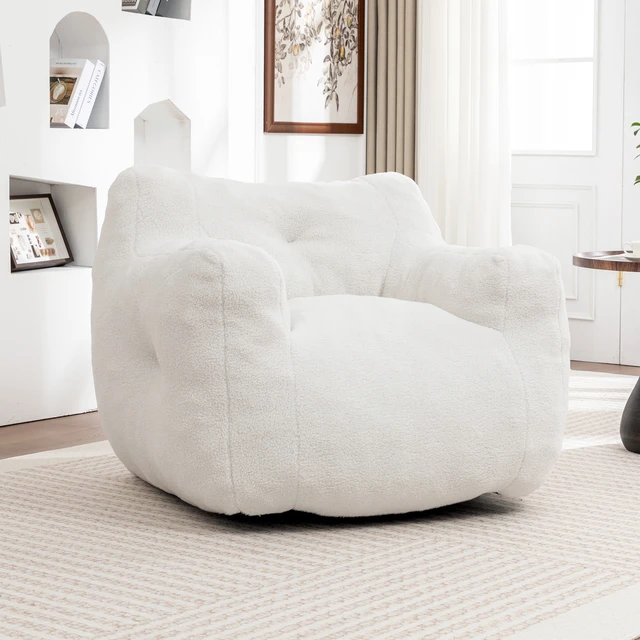 Alt view image 2 of 7 - Bean Bag Chair, Bean Bag Sofa Chair with Armrests Stuffed High Density Foam Lazy Sofa for Adults in Living Reading