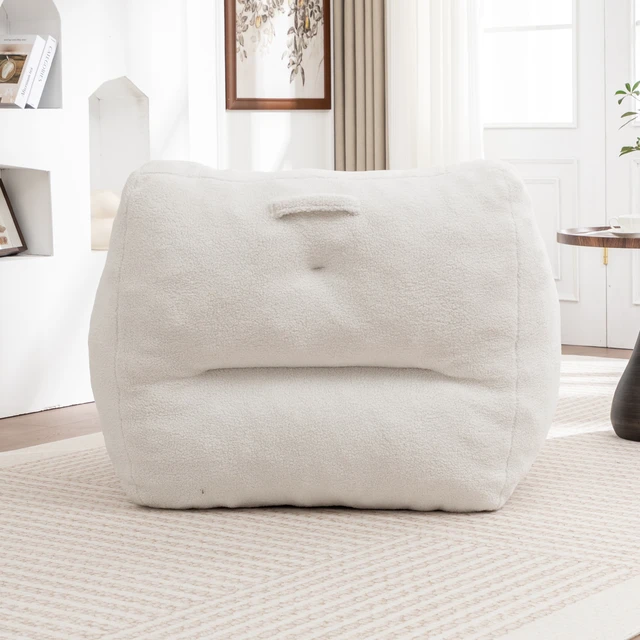 Alt view image 5 of 7 - Bean Bag Chair, Bean Bag Sofa Chair with Armrests Stuffed High Density Foam Lazy Sofa for Adults in Living Reading