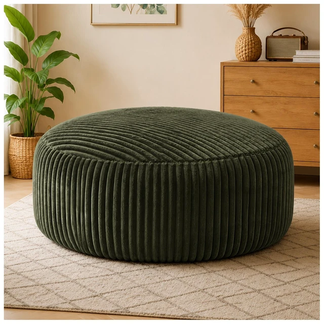 Main image of Lazy Chair, Bean Bag Chair Memory Foam Filling Adult and Teen Bean Bag Soft Sofa with Soft Fabric Cover Round Sofa