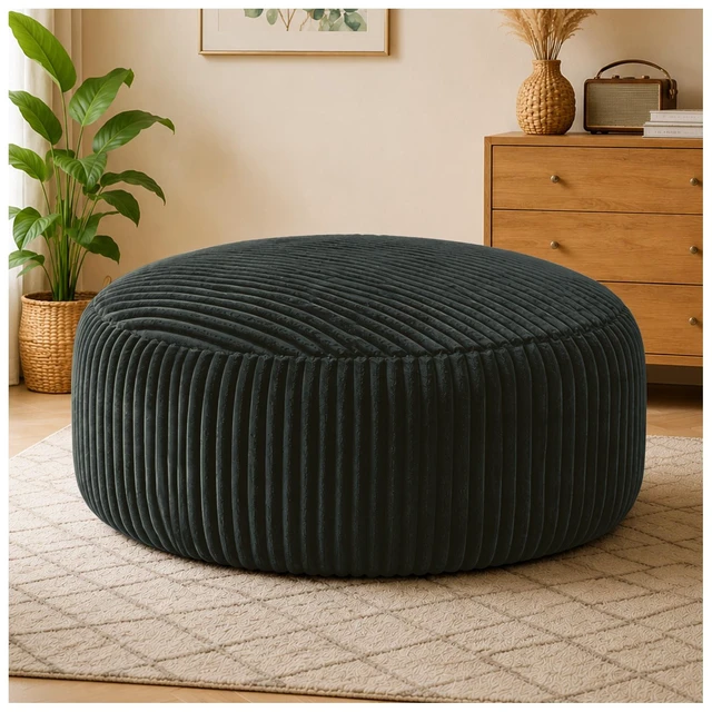 Main image of Lazy Chair, Bean Bag Chair Memory Foam Filling Adult and Teen Bean Bag Soft Sofa with Soft Fabric Cover Round Sofa