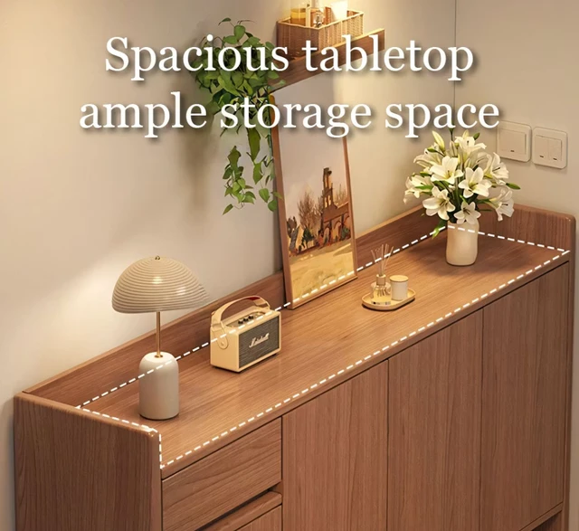 Alt view image 6 of 7 - 55.1 Inch Entryway Shoe Cabinet with Drawer Storage Organizer, Walnut, MDF