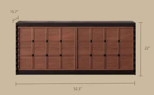 Alt view image 4 of 7 - Modular Wooden TV Stand Set Optional Combination Media Console with Storage Cabinets, Walnut, Wood