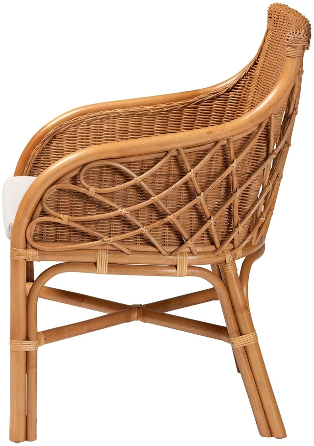 Alt view image 3 of 7 - Bohemian Honey Rattan Dining Chair, Chairs Accent Seating