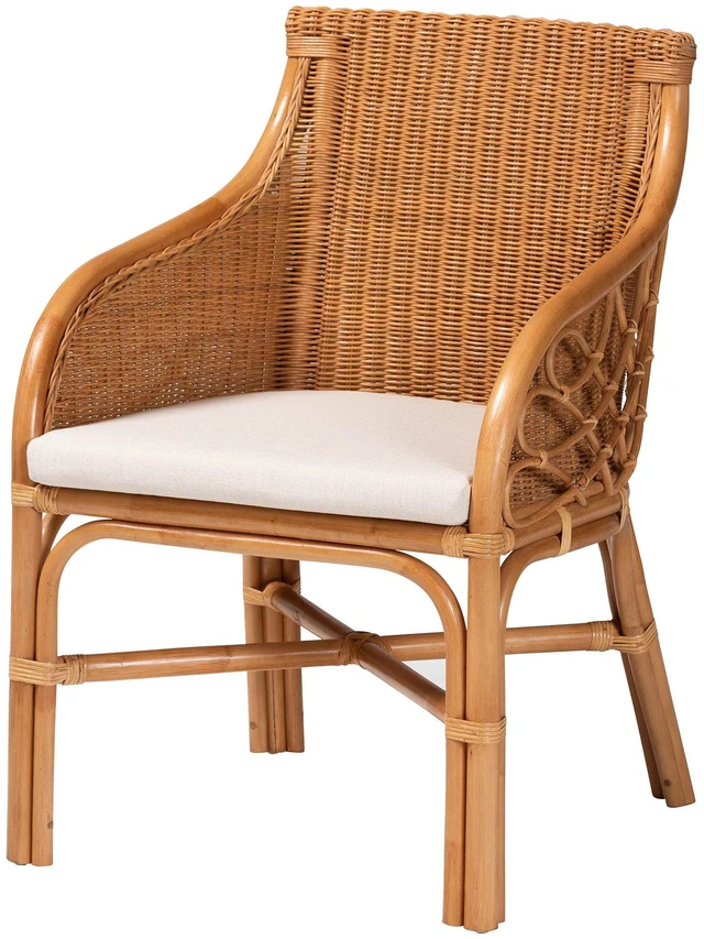 Main image of Bohemian Honey Rattan Dining Chair, Chairs Accent Seating