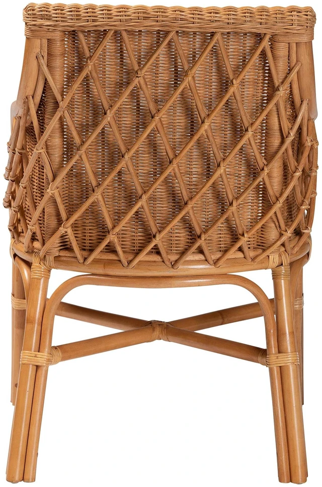 Alt view image 4 of 7 - Bohemian Honey Rattan Dining Chair, Chairs Accent Seating