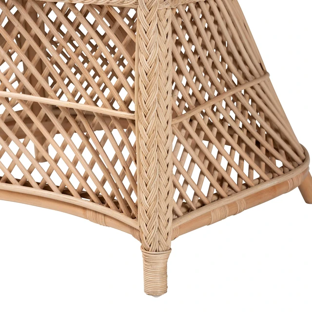 Alt view image 6 of 7 - Bohemian Braided Rattan Arm Chair, Natural, Chairs Accent Seating