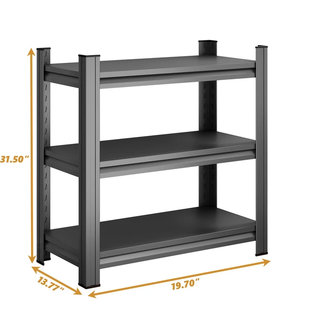 Alt view image 2 of 7 - 3 Tier Metal Storage Organizer Shelf, Use 5 to 10 Gallon Fish Tank Stand and Small Reptile Cage Rack for and 19.70 Inch