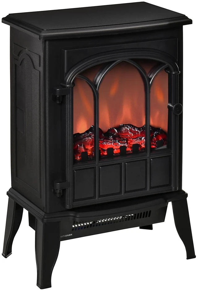 Main image of 22 Inch Electric Fireplace Stove, Freestanding Fire Place Heater with Realistic Logs and LED Flame Adjustable