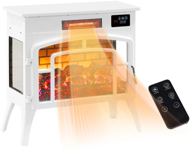 Main image of Electric Fireplace Stove, 22 Inch Freestanding Portable Infrared Fireplace Heater with Realistic Flame Effect