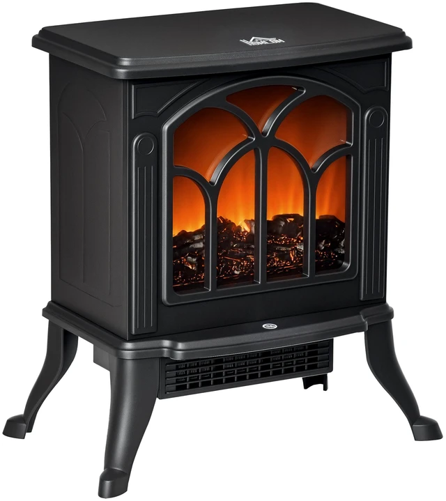 Main image of 17 Inch Freestanding Electric Fireplace Stove, Fire Place Heater with Realistic Logs and Flame Effect and Overheat