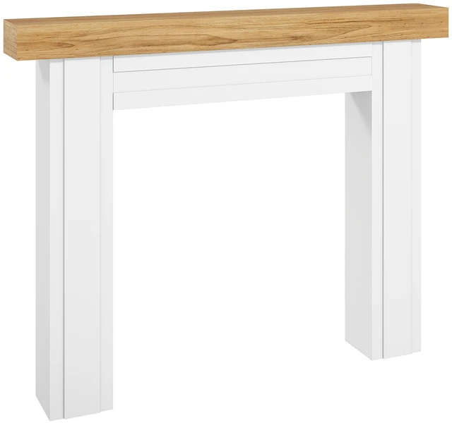 Main image of Fireplace Mantel, Freestanding Fireplace Surround with Leg for Electric 51.2 Inch 40.6 Inch, Tan Natural, MDF
