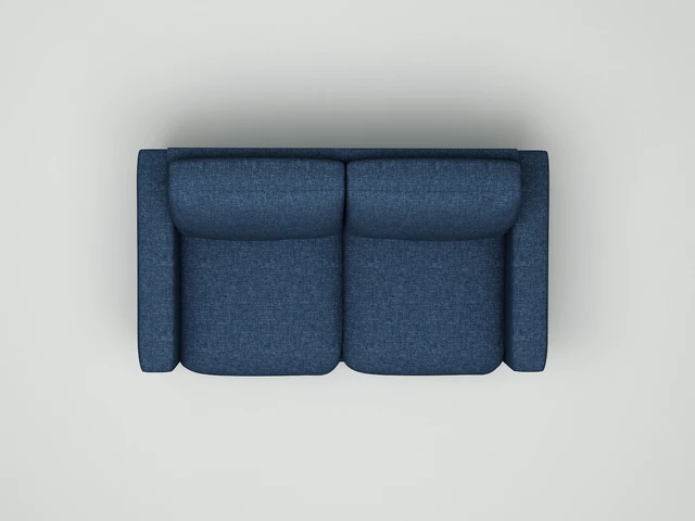 Alt view image 3 of 7 - 2 Seat Loveseat Sofa, Polyester Fabric Couch Without Accent Pillows Loose Back Cushion for Small Space Living, Dark