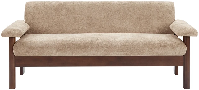 Alt view image 7 of 7 - 69.9 Inch Sofa Chenille Upholstered Couch with Pillow Top Arms and Sewn Pillow Back Rubberwood Legs Single Cushion Sofa