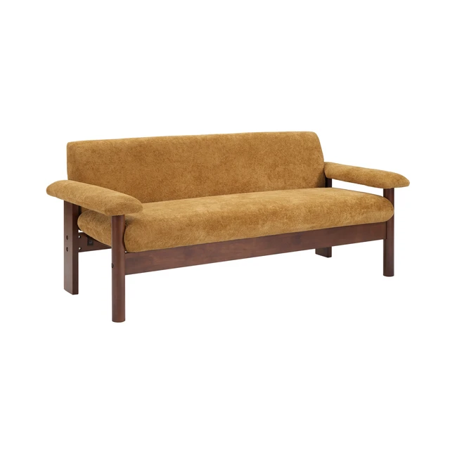 Alt view image 6 of 6 - 69.9 Inch Sofa Chenille Upholstered Couch with Pillow Top Arms and Sewn Pillow Back Rubberwood Legs Single Cushion Sofa