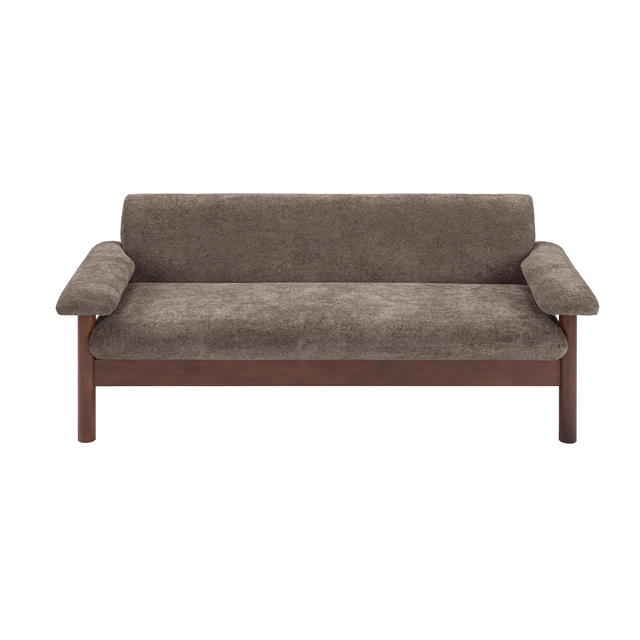 Alt view image 6 of 7 - 69.9 Inch Sofa Chenille Upholstered Couch with Pillow Top Arms and Sewn Pillow Back Rubberwood Legs Single Cushion Sofa